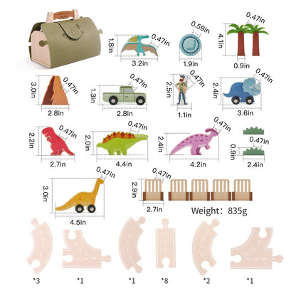 Jurassicquest | Fantasie En Leren Samen - Houten Speelgoedset