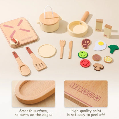 Minicooks | Spelenderwijs Leren En Bakken - Houten Speelkeuken Set