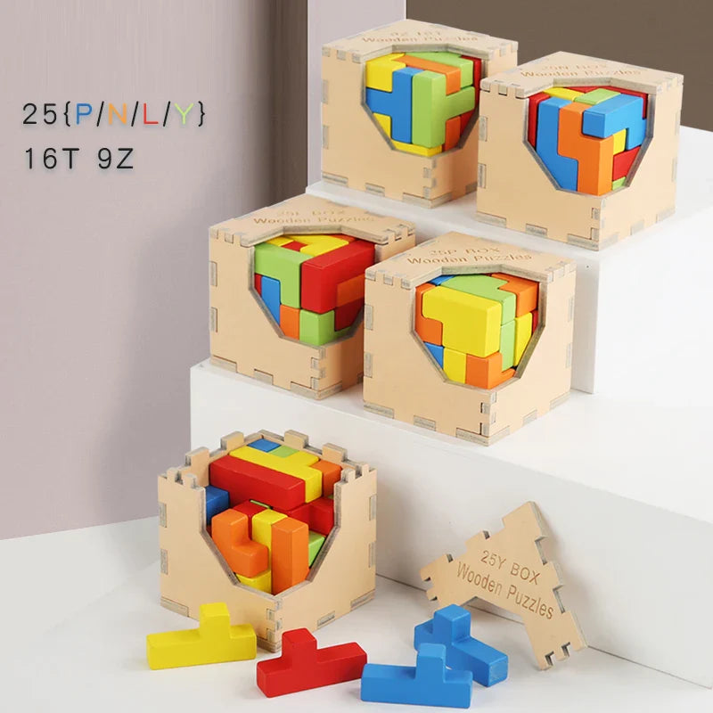 Puzzleplay | Slimme Combinaties Maken - 3D Houten Tetris