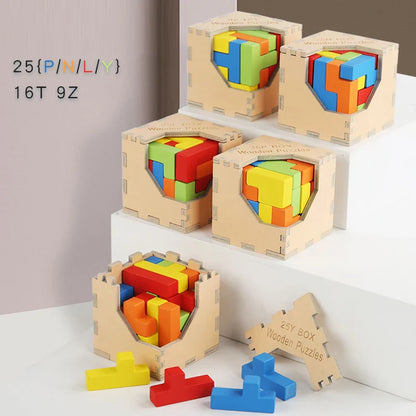 Puzzleplay | Slimme Combinaties Maken - 3D Houten Tetris