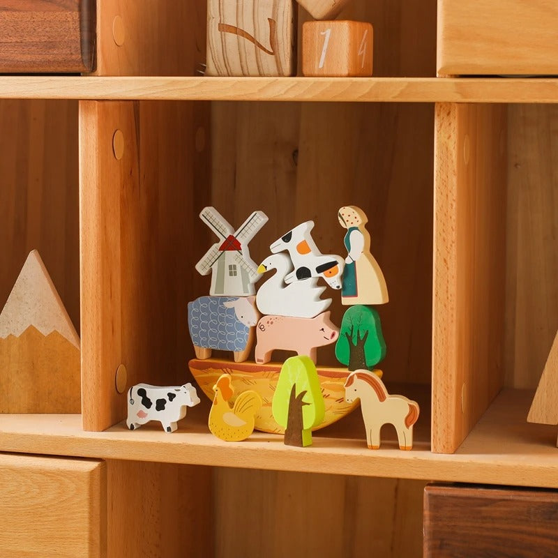 Balanzoo | Stapel En Balanceer Dieren - Educatief Houten Balansspel