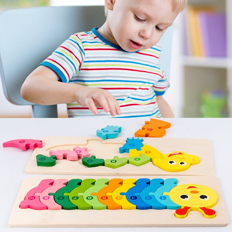 Zoomatch | Dieren En Cijfers Leren - Educatieve Houten Dierenpuzzel