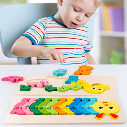 Zoomatch | Dieren En Cijfers Leren - Educatieve Houten Dierenpuzzel