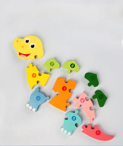 Zoomatch | Dieren En Cijfers Leren - Educatieve Houten Dierenpuzzel