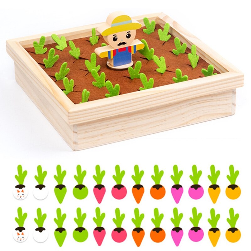 Farmfun | Spelend Leren Over Groenten - Houten Moestuin