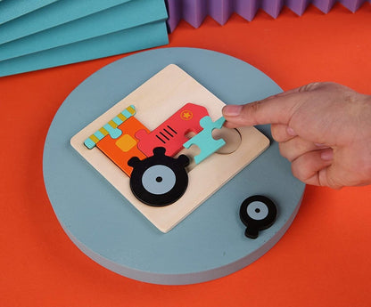 Vroomquest | Spelenderwijs Vormen Leren - Houten Puzzel