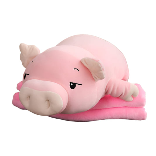 Piggyhug | Zacht Varkentje Met Warm Dekentje - Knuffel