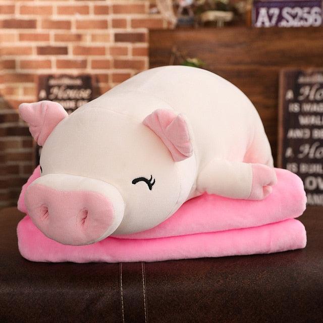 Piggyhug | Zacht Varkentje Met Warm Dekentje - Knuffel