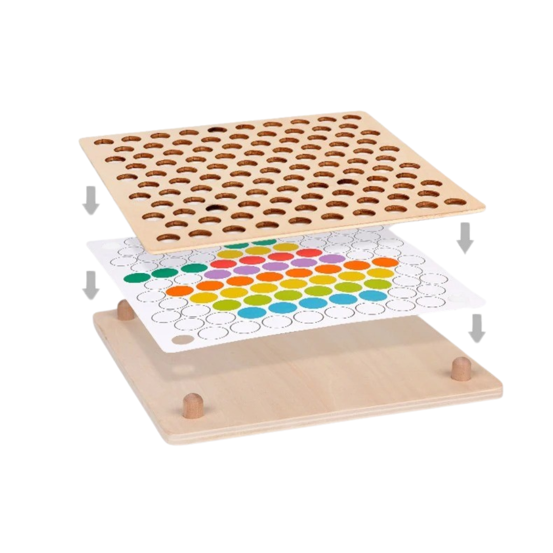 Rainbowsort | Leren Kleuren En Tellen - Houten Sorteerbord