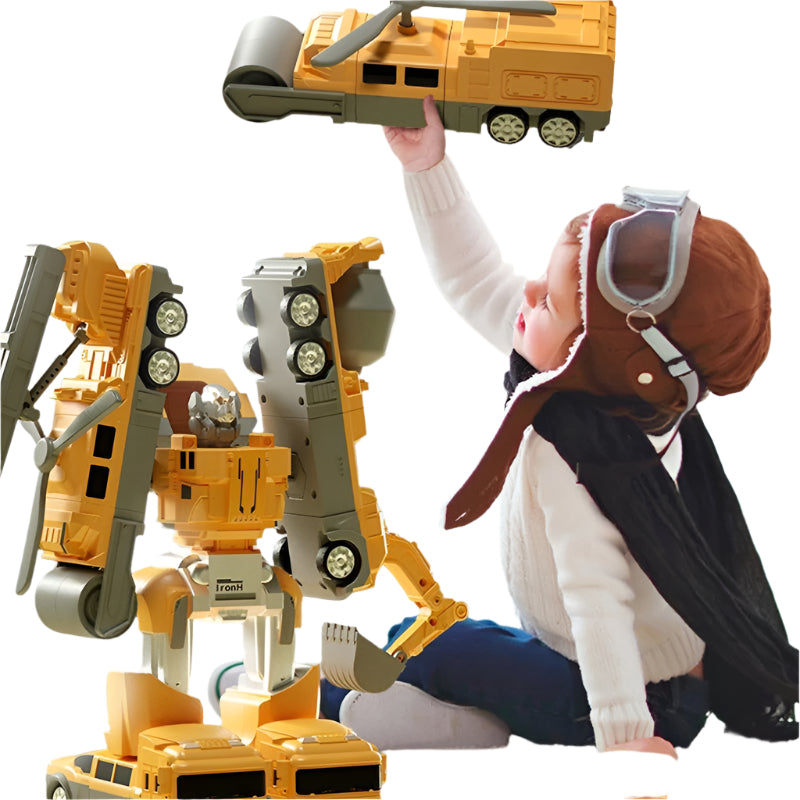 Buildomagnet | Bouw Voertuigen En Robots - Magnetisch Speelgoed