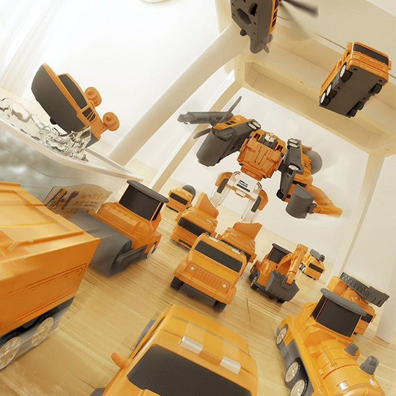 Buildomagnet | Bouw Voertuigen En Robots - Magnetisch Speelgoed