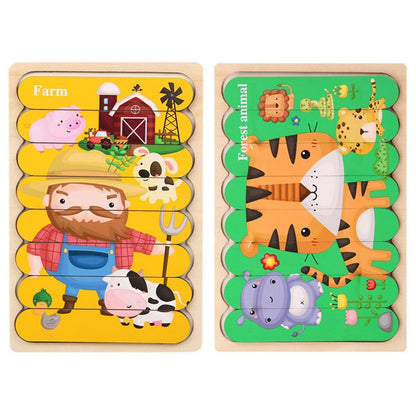 Wildmind Puzzel | Leer Vormen En Kleuren - Houten 3D Puzzel