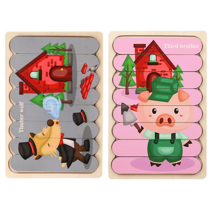 Wildmind Puzzel | Leer Vormen En Kleuren - Houten 3D Puzzel