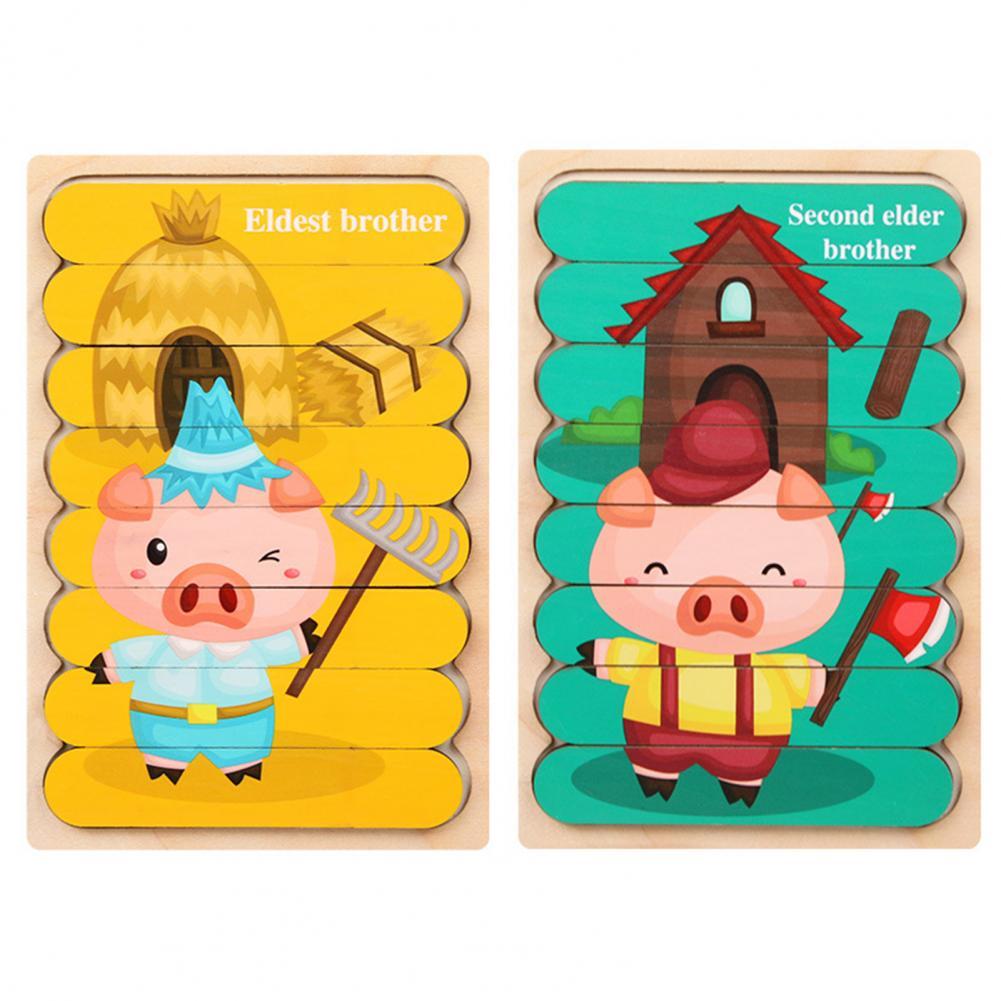 Wildmind Puzzel | Leer Vormen En Kleuren - Houten 3D Puzzel